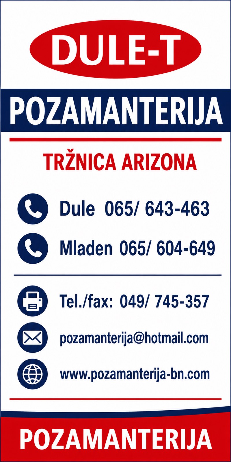 DULE – T Pozamanterija